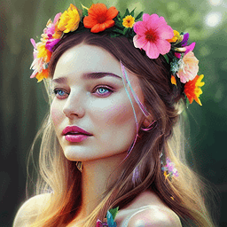Flower Headband AI avatar/profile picture for women